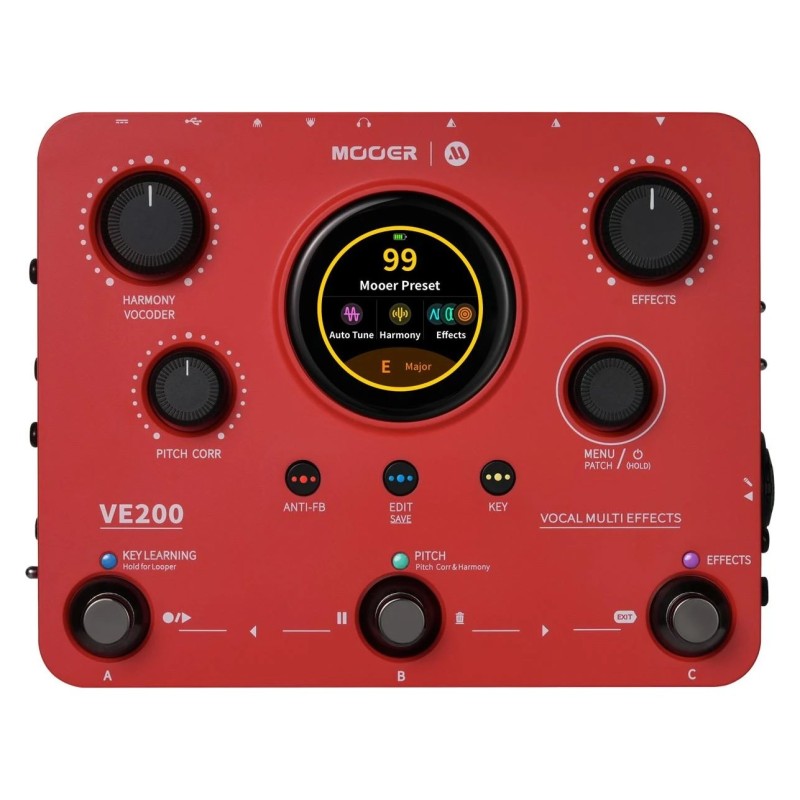 Mooer VE200 pédale multi-effets voix | Ubico Musique