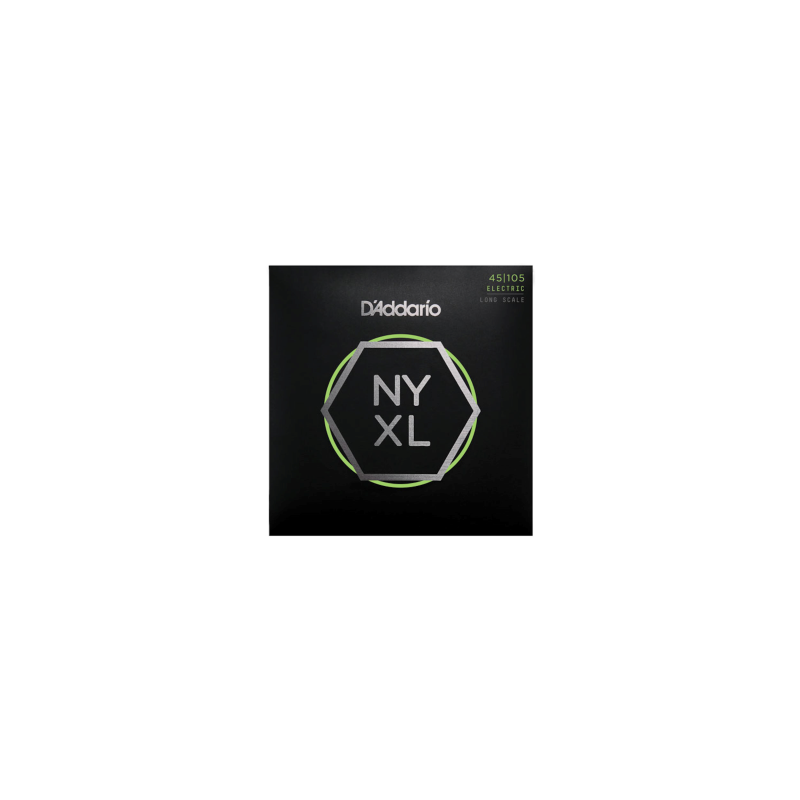 Cordes pour basse D'Addario NYXL45105 filet nickel, aiguës Light / graves Medium, 45-105, diapason long