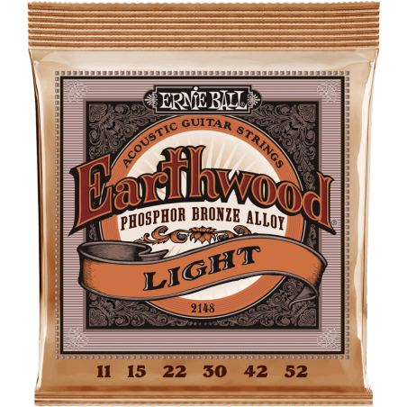 CORDES ERNIE BALL EARTHWOOD  PHOSPHOR BONZE LIGHT 11-52
