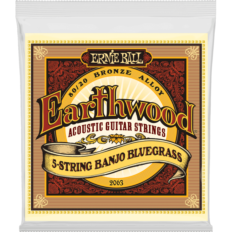 CORDE ERNIE BALL EARTHWOOD 80/20 BRONZE Banjo 5c à boucle