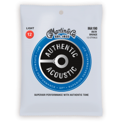 Martin - MA180 SP 80/20 Bronze - Authentic, 12 cordes, Light, 80/20