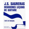 PARTITIONS SAGRERAS DEUXIEME LECON DE GUITARE VOL 2