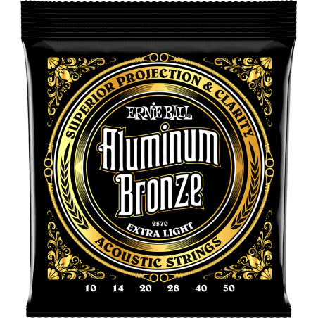 CORDE ERNIE BALL ALUMINUM BRONZE 10-50 EXTRA LIGHT