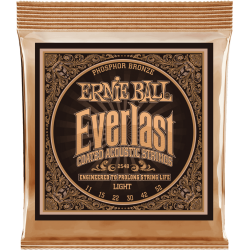 CORDES ERNIE BALL  Everlast Coated phosphore bronze Acoustiques Light 11-15-22-30-42-52