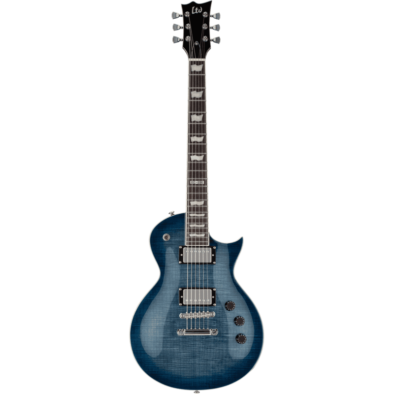 GUITARE ELECTRIQUE LTD EC256 BLEU FLAMMÉ TRANSPARENT