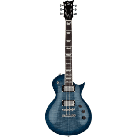 GUITARE ELECTRIQUE LTD EC256 BLEU FLAMMÉ TRANSPARENT