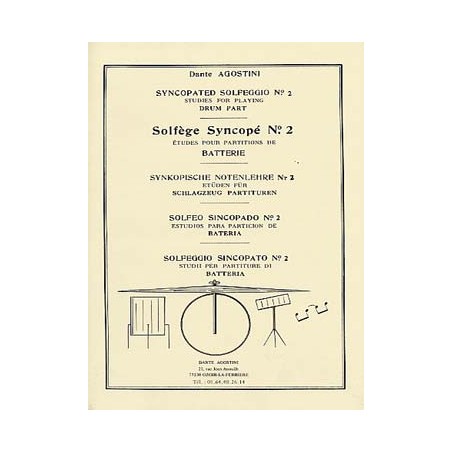 PARTITIONS AGOSTINI SOLFEGE SYNCOPE VOL 2