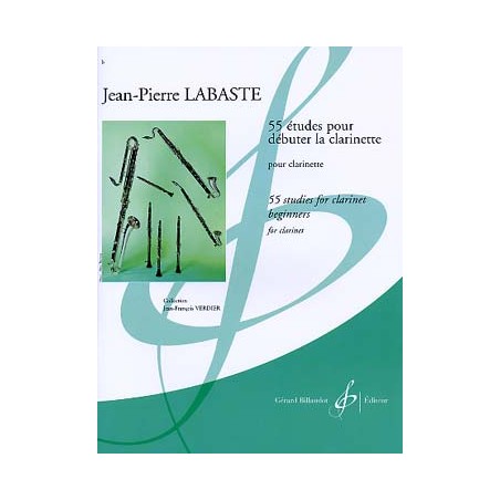 PARTITIONS LABASTE 55 etudes pour debuter la clarinette