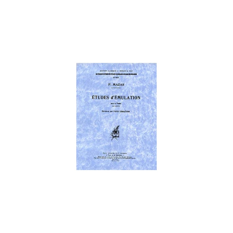 PARTITIONS MAZAS ETUDES DEMULATION POUR LE VIOLON