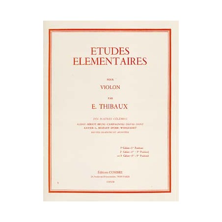PARTITIONS thibaux etudes elementaires cahier 3