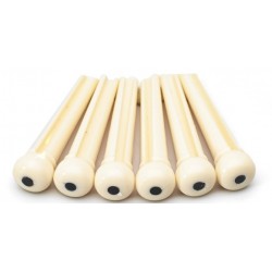 CHEVILLE / BRIDGE PIN PLASTIC IVORY W BLACK DOT (BULK PACK OF 30)