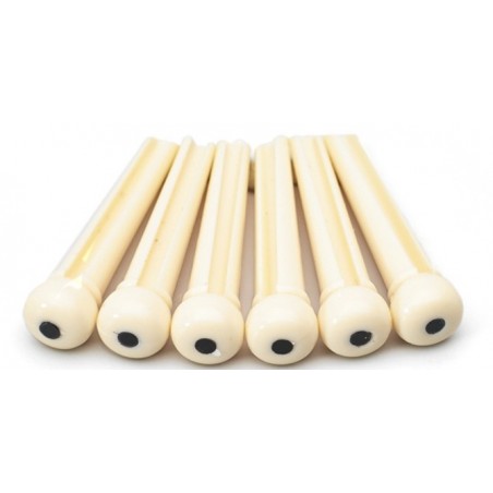 CHEVILLE / BRIDGE PIN PLASTIC IVORY W BLACK DOT (BULK PACK OF 30)