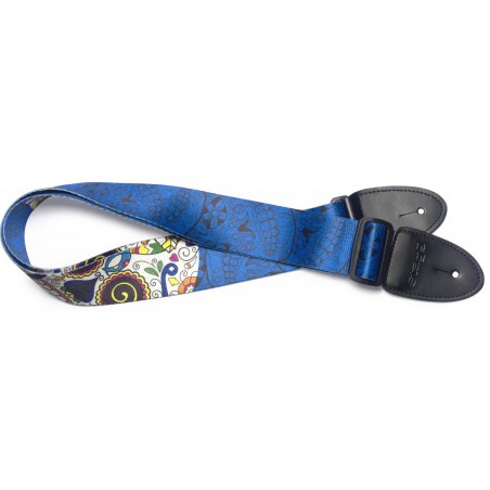 COURROIE TERYL MEX SKULL BLUE