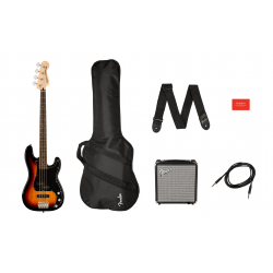 Affinity Series™ Precision Bass® FENDER PJ Pack, Laurel Fingerboard, Brown Sunburst, Gig Bag, Rumble 15 - 230V EU