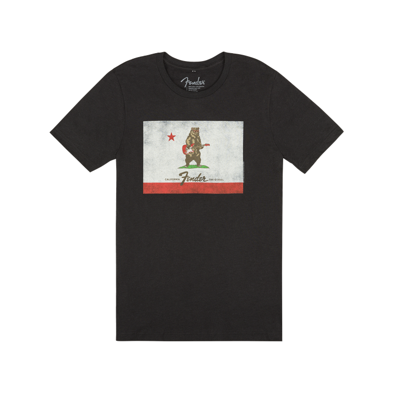 Fender® Bear Flag T-Shirt, Coal, XL