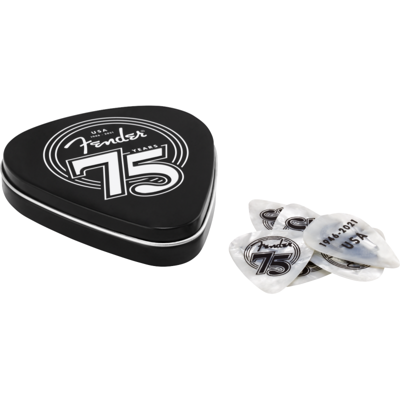 Boite de médiators Fender 75th Anniversary Pick Tin (18)