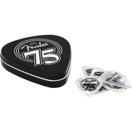 Boite de médiators Fender 75th Anniversary Pick Tin (18)