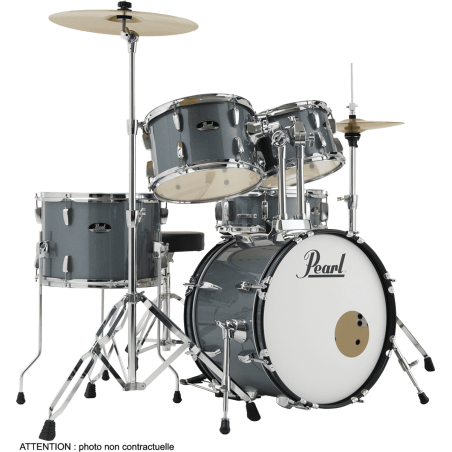 PEARL - RSS585CC-706 Junior 18 5 fûts - Batterie Roadshow junior 18 + pack Sabian Solar Charcoal Metallic