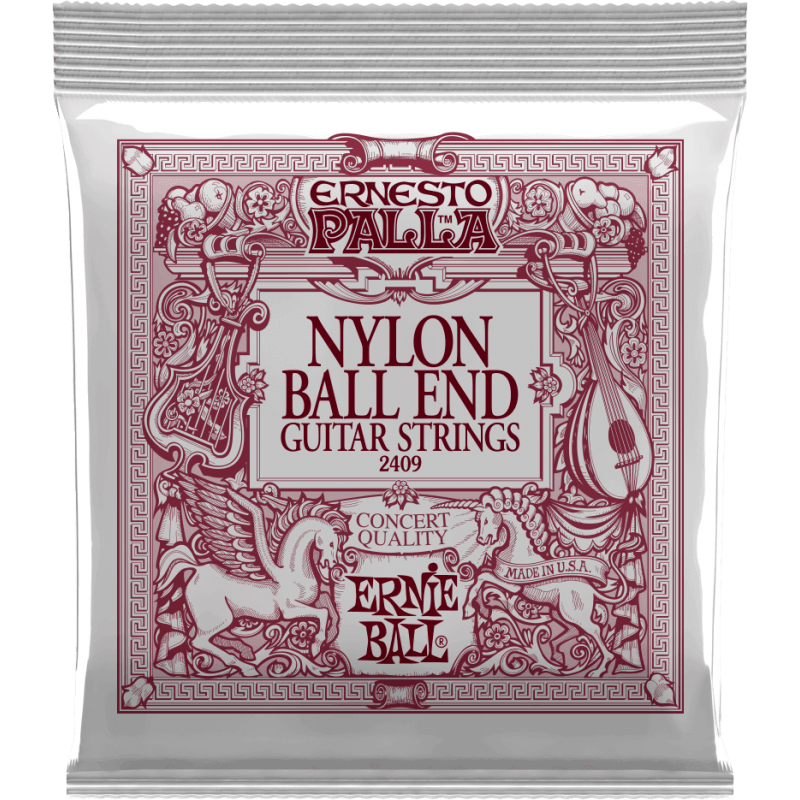ERNIE BALL -CEB 2409 Jeux - Nylon noir-métal doré à boule