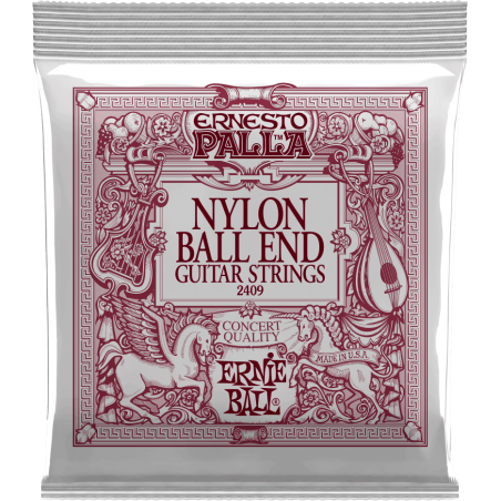 ERNIE BALL -CEB 2409 Jeux - Nylon noir-métal doré à boule