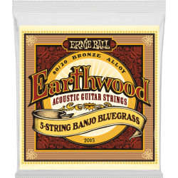 CORDE ERNIE BALL EARTHWOOD 80/20 BRONZE Banjo 5c à boucle