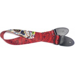 COURROIE TERYL MEX SKULL ROUGE
