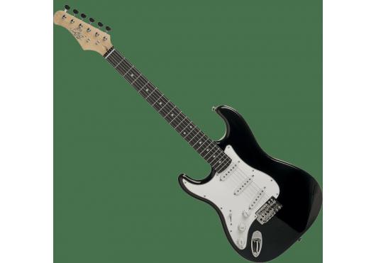 EKO - S300BLK-LH Starter - Type Strat Black gaucher