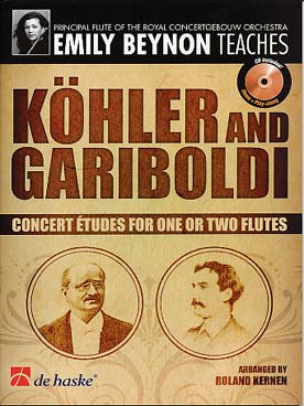 KÖHLER AND GARIBOLDI : 13 études de concert pour flûte seule, arr. Kernen, pour 2 flûtes