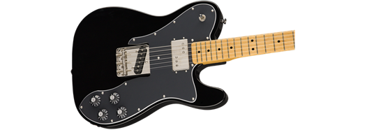 SQUIER CUSTOM VIBE TV CUSTOM 70S BLACK MAPLE NECK