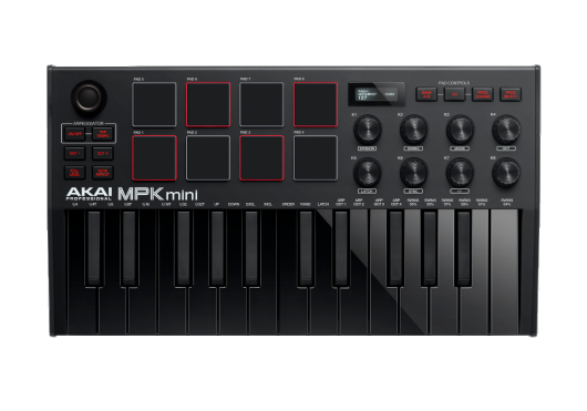 AKAI PROFESSIONAL - MPKMINI3 Black Clavier maître Mini touches - USB 25 mini notes 8 pads écran OLED