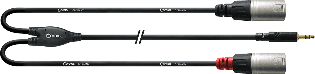 Cordial - CFY1.8WMM vers 2 XLR - Mini-J./2 XLR mâles - 1.8m