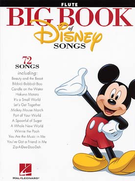 BIG BOOK OF DISNEY SONGS : 72 airs extraits des dessins animés Flûte traversière