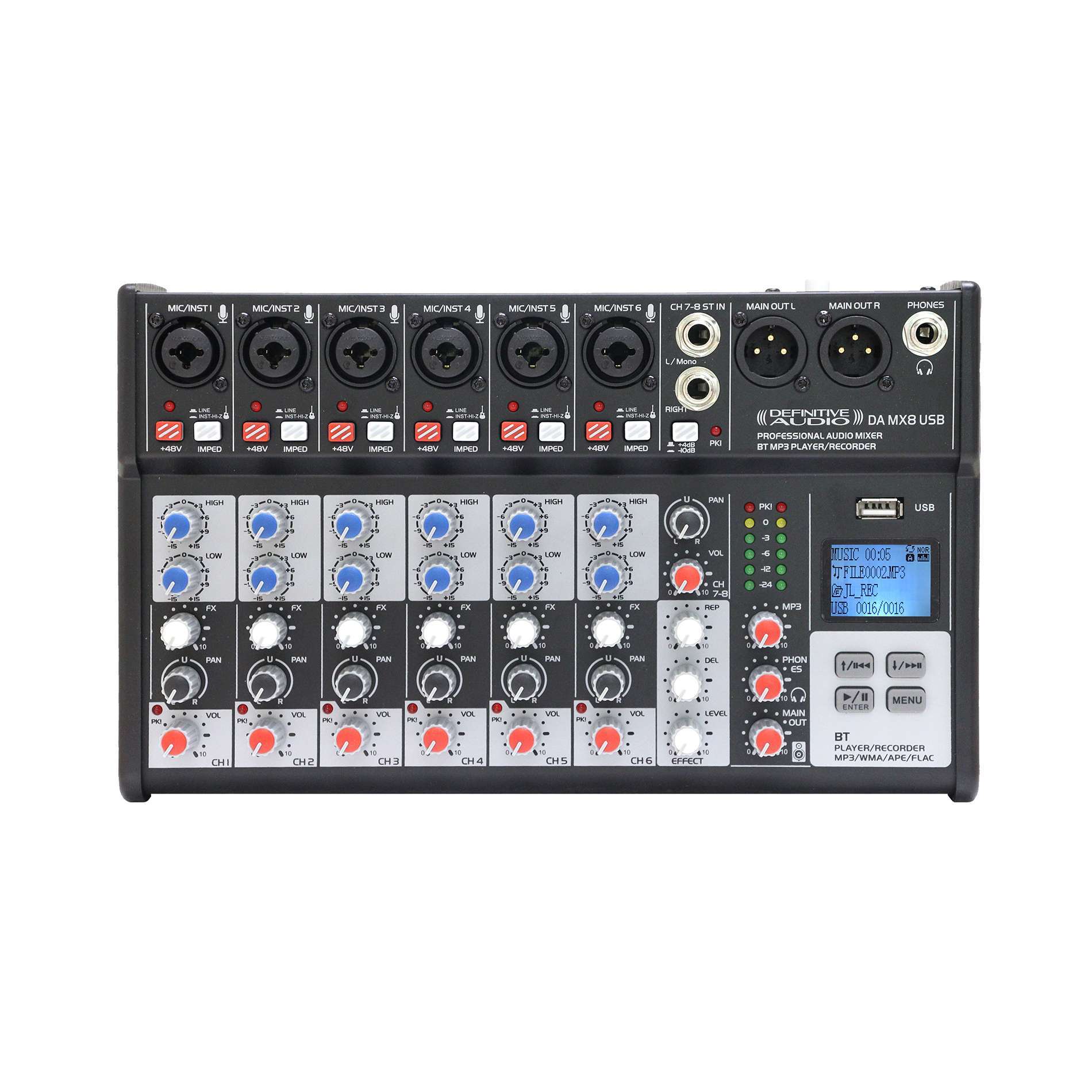 Table de mixage Definitve Audio  MX8 USB
