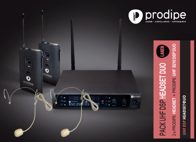 MICRO SERRE TETE UHF B210 DSP DUO - PRODIPE