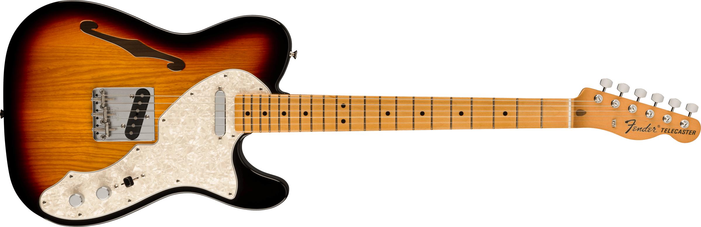 Guitare FENDER Vintera II 60S Telecaster Thinline Maple neck 3 tons sunburst