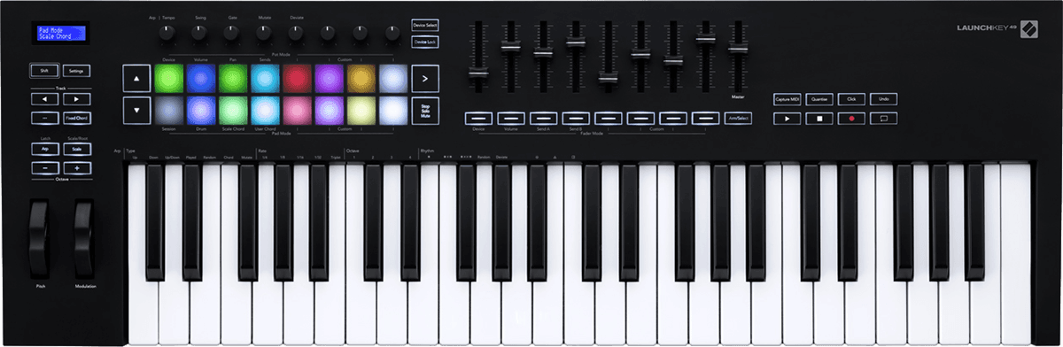 Clavier maitre - NOVATION LAUNCHKEY-49 Mk3 - 49 notes, 16 pads