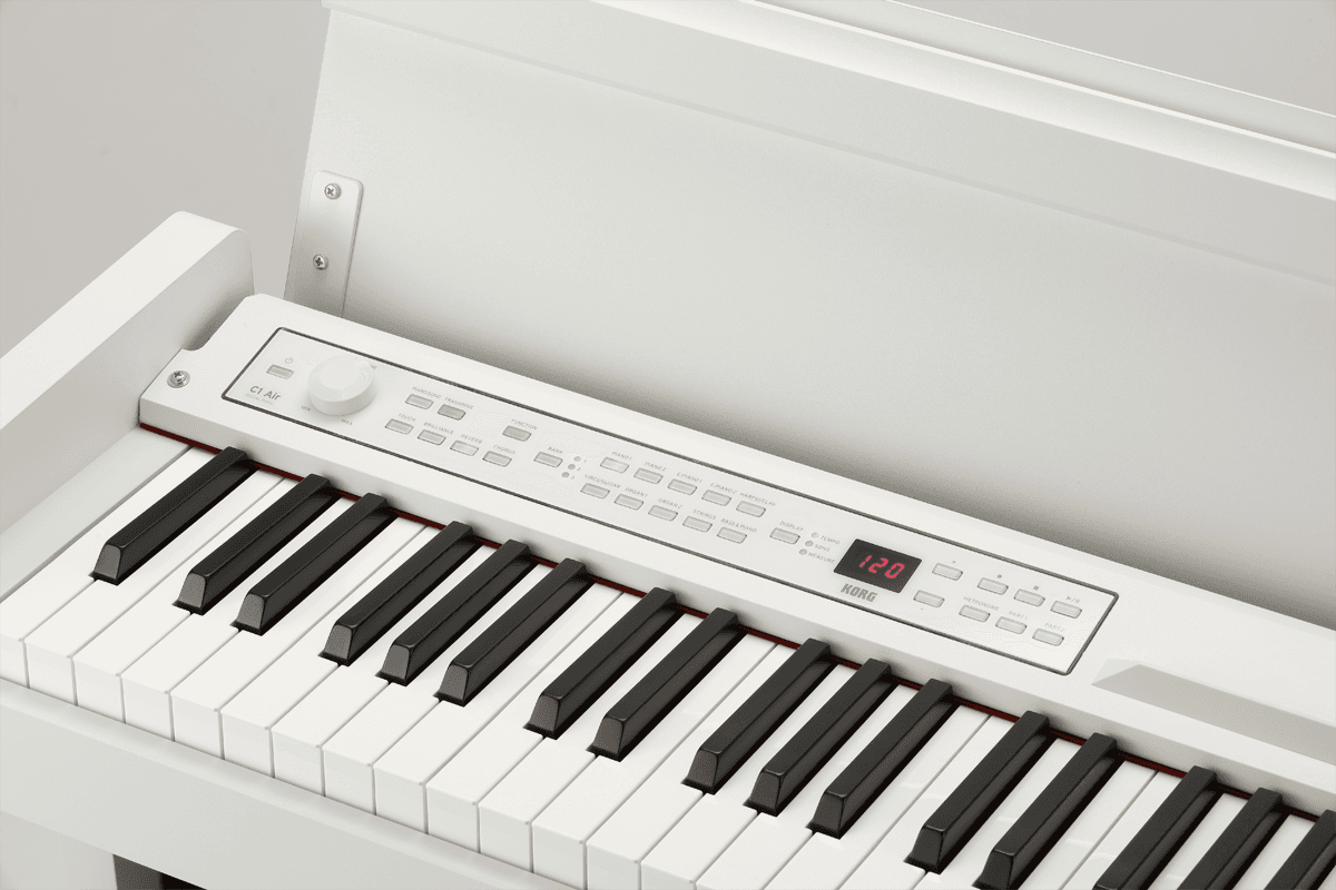 Piano numérique - Korg C1 Air Blanc 88 notes, Bluetooth avec stand