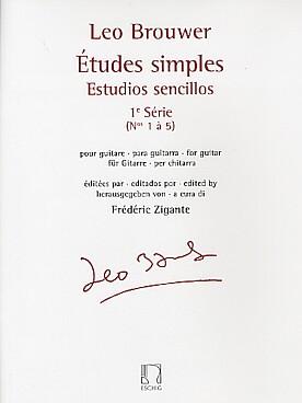 PARTITIONS LEO BROUWER ETUDES SIMPLES POUR GUITARE serie 1