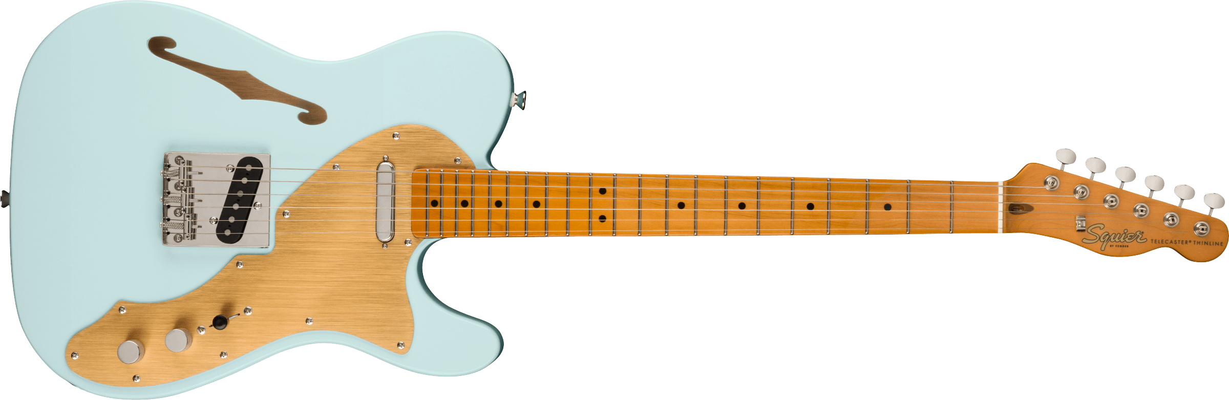 Squier Classic Vibe \'60s Telecaster® Thinline, Maple Fingerboard, Gold Anodized Pickguard, Sonic Blue