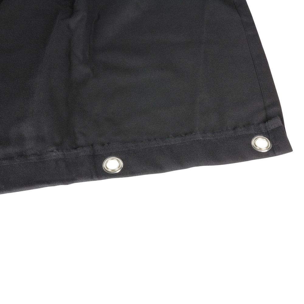 Rideau de scène Molleton noir B1 avec Oeillets acier bruni 9 x 6 m