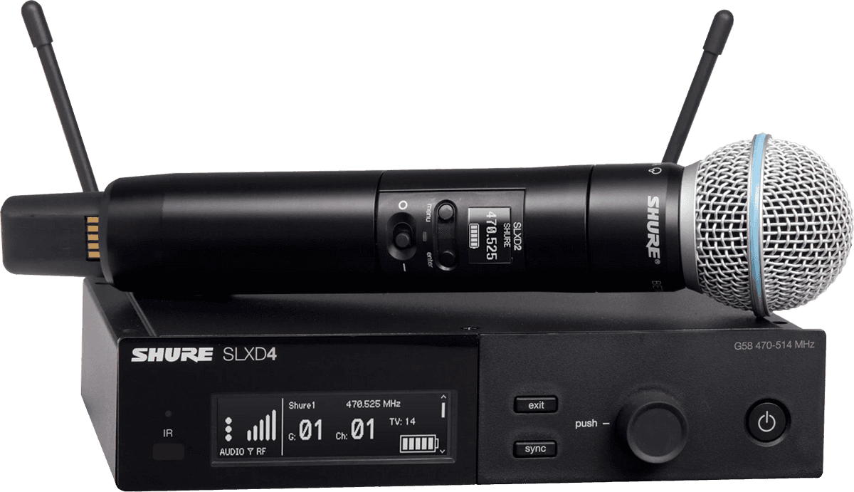 SHURE - SLXD24E-B58-J53 Système complet - Emetteur main Beta58 - 562-606 MHz