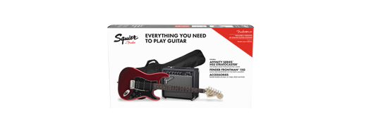 Affinity Series™ Stratocaster® HSS Pack, Laurel Fingerboard, Candy Apple Red, Gig Bag, 15G