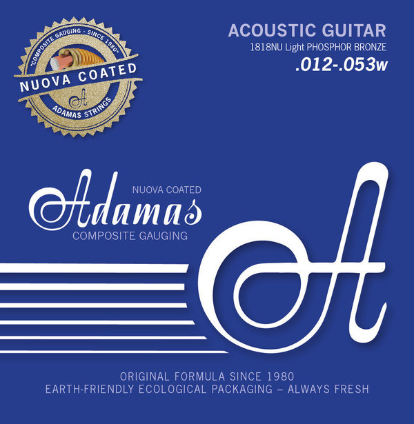 Cordes guitare acoustique Adamas nuova phosphore bronze 1818NU light 12-53