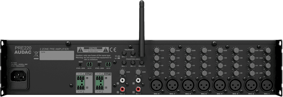 AUDAC - PRE220 Préampli 10IN - 2 zones