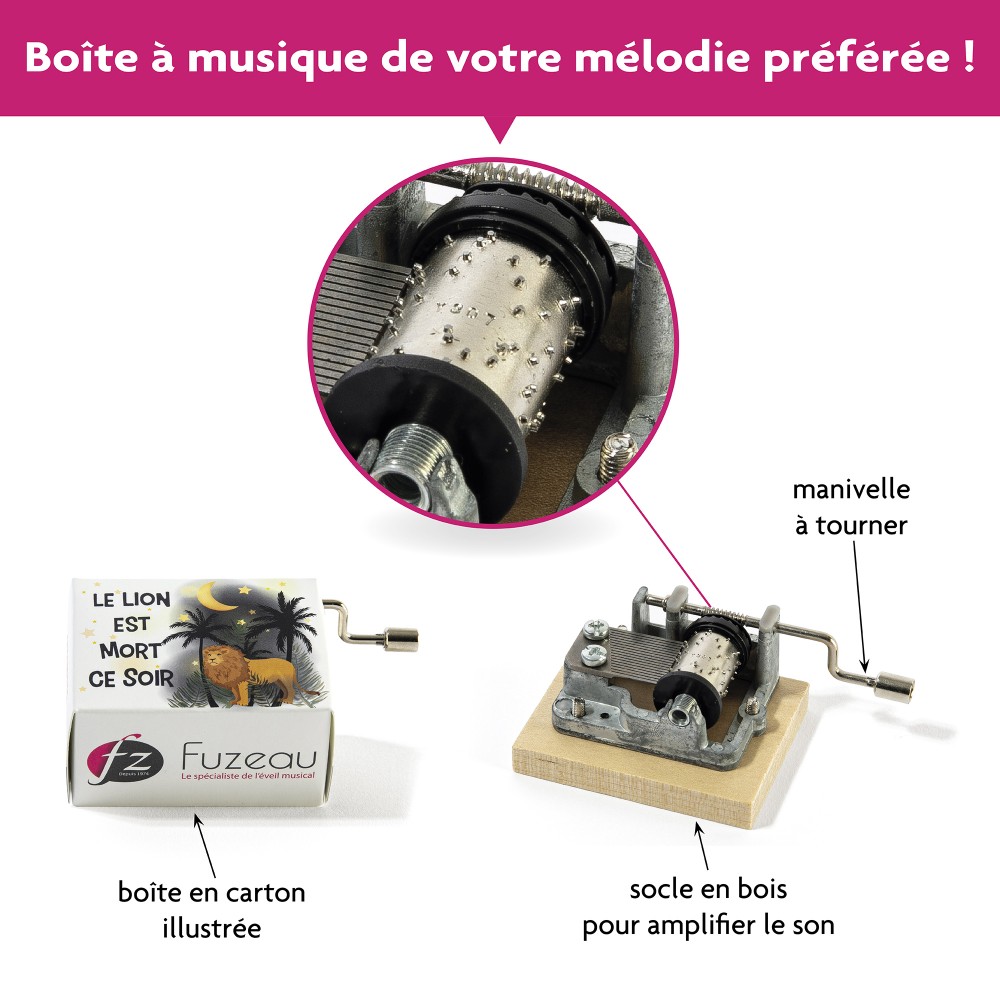 Fuzeau BOITE A MUSIQUE - Le lion est mort ce soir