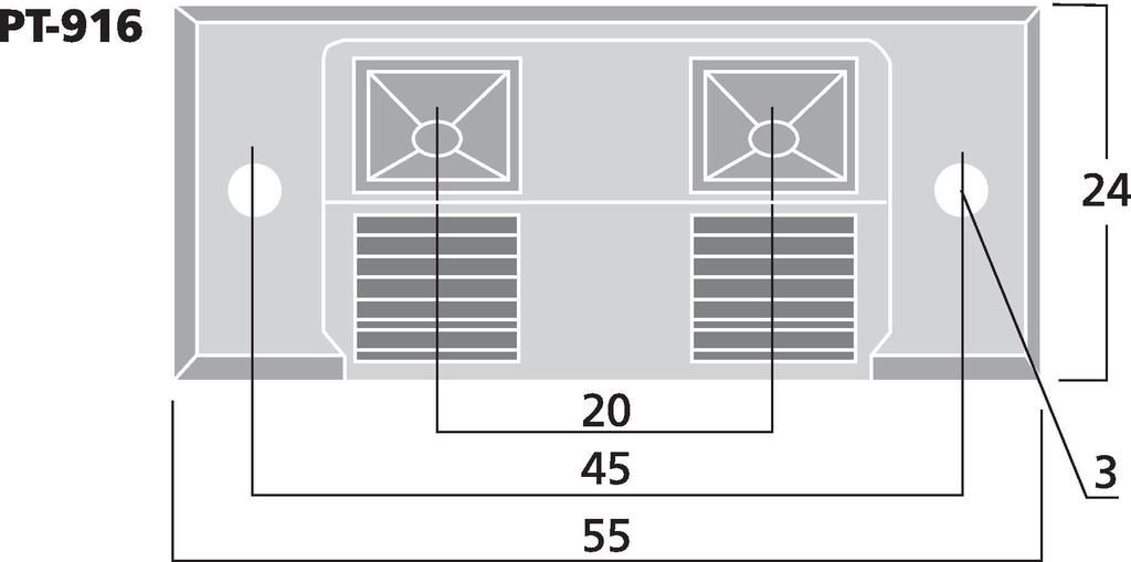 Bornier haut-parleur en applique, 2 pôles