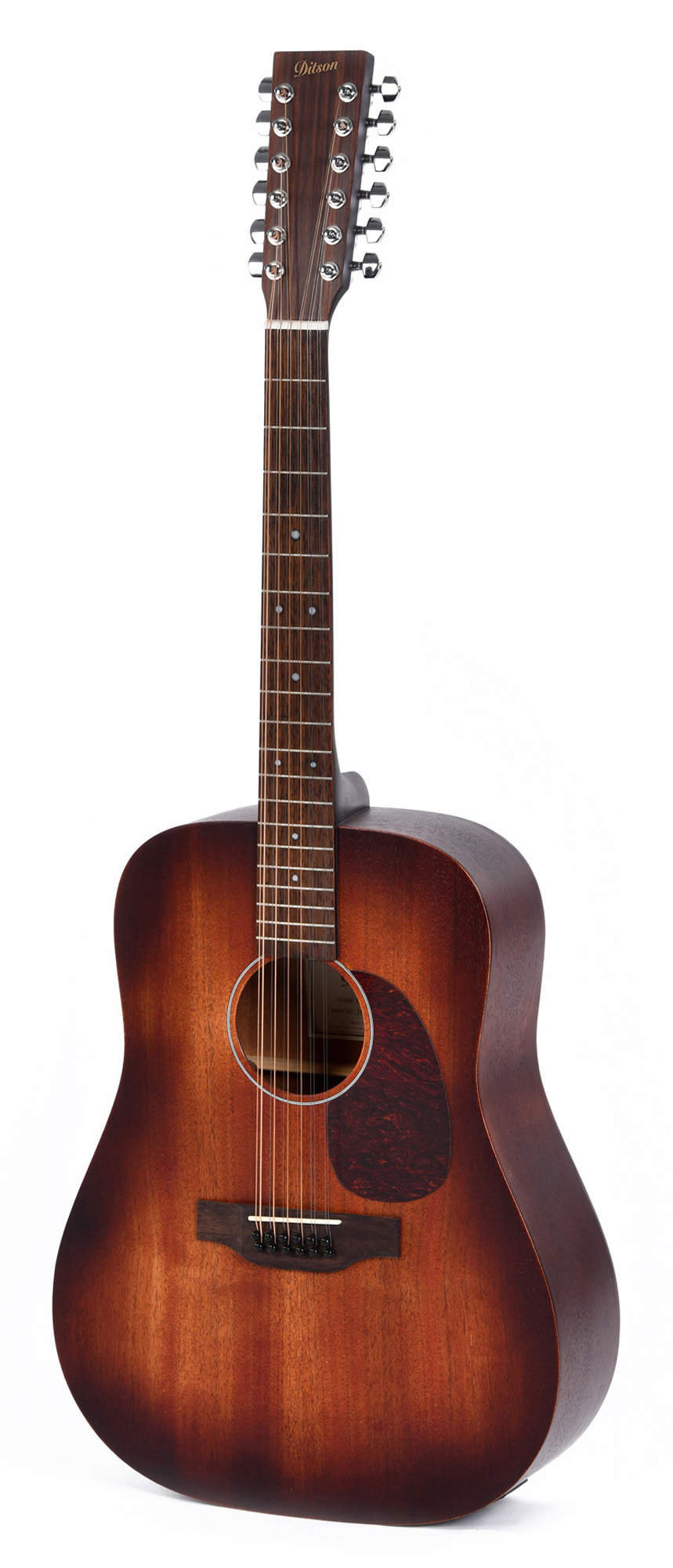 DITSON SERIE 15 D12-15E-AGED Guitare folk 12 cordes Dreadnought sunburst