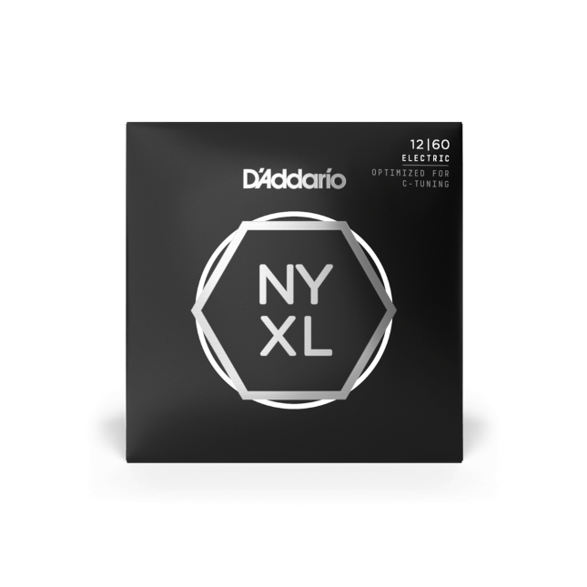 Cordes pour guitare électrique D\'Addario NYXL1260 filet nickel, Extra Heavy, 12-60