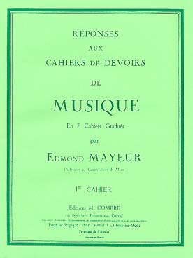 Réponses aux devoirs de musique - N° 1 Auteur MAYEUR Edmond Théorie musicale