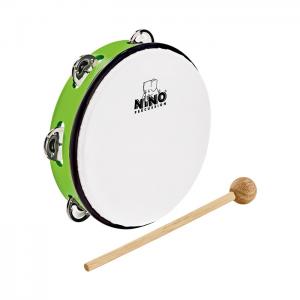 TAMBOURIN NINO ABS 10 +CYMB, VERT NINO51GG